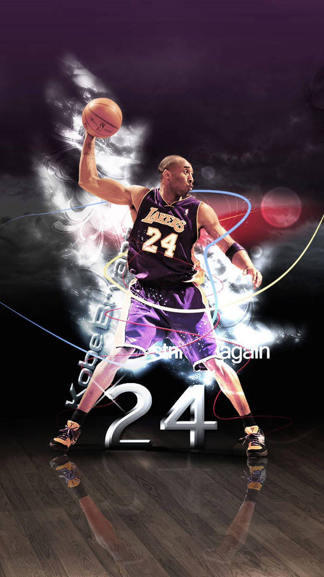 Download Legendary basketball icon Kobe Bryant with a white Iphone Wallpaper