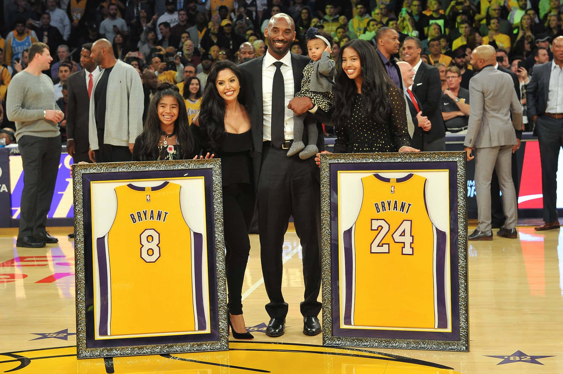 Kobe Bryant Shirt Pensioen Ceremonie Achtergrond