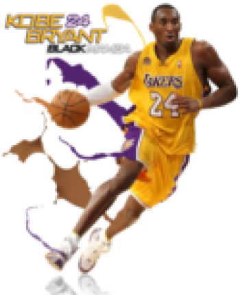 Kobe Bryant Lakers Action Illustration PNG
