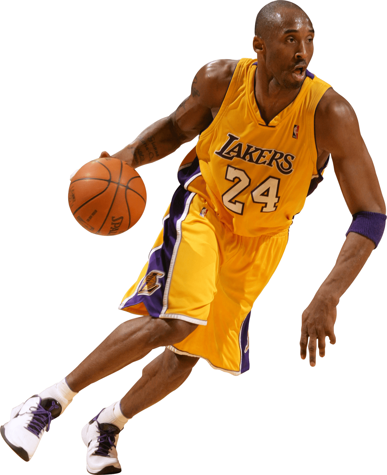 Kobe Bryant Lakers Action Shot PNG