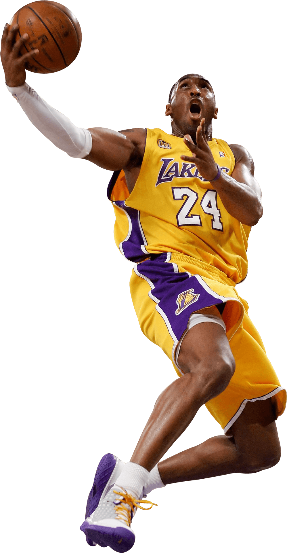 Kobe Bryant Lakers Action Shot PNG