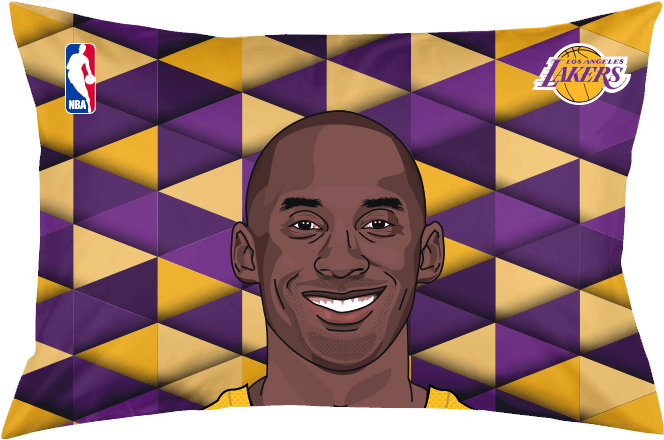 Kobe Bryant Lakers Cushion Design PNG