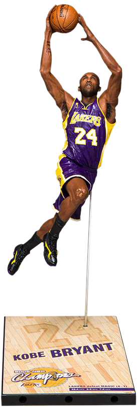 Kobe Bryant Lakers Dunk Action Figure PNG