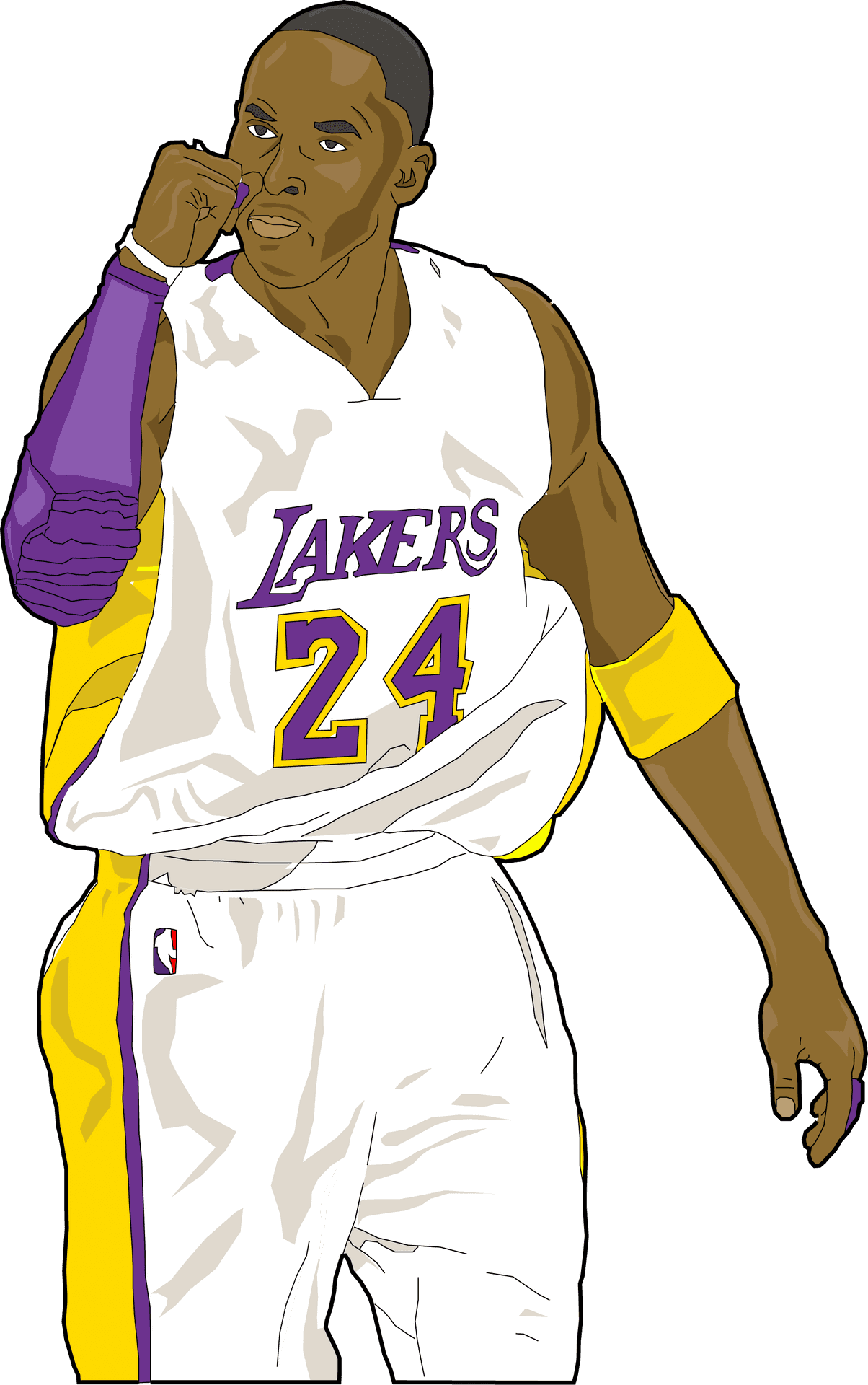 Kobe Bryant Lakers Illustration PNG