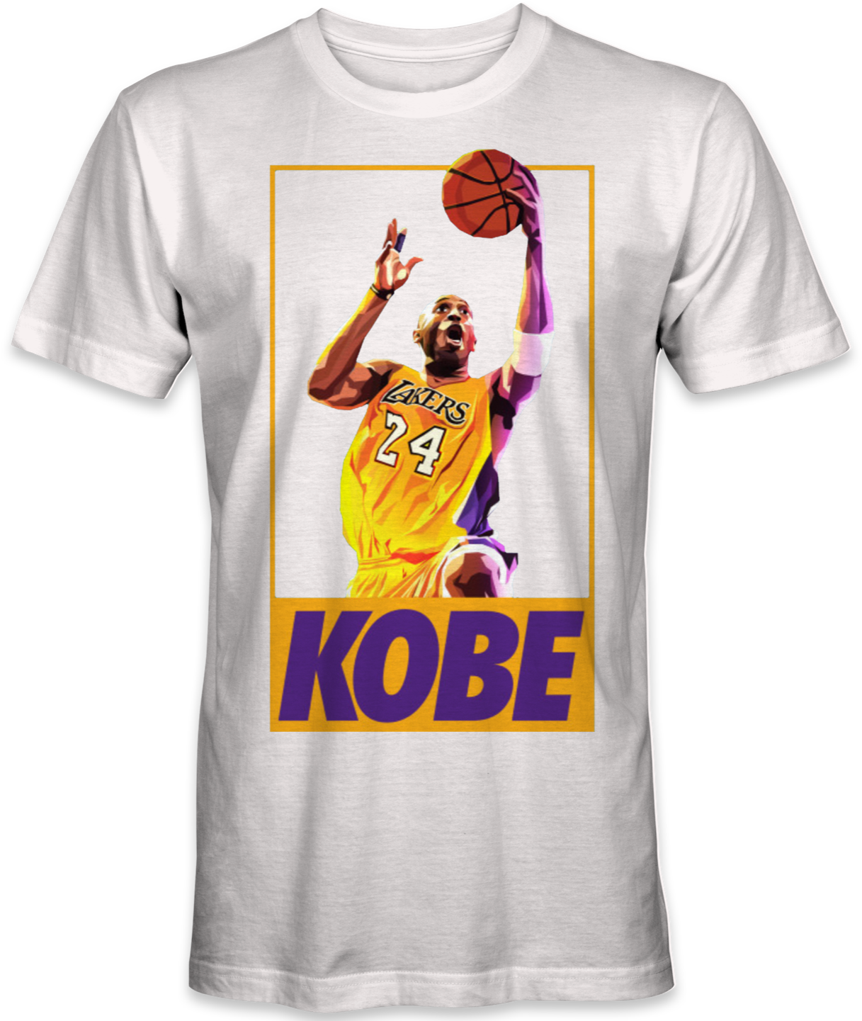 Kobe Bryant Lakers T Shirt Design PNG