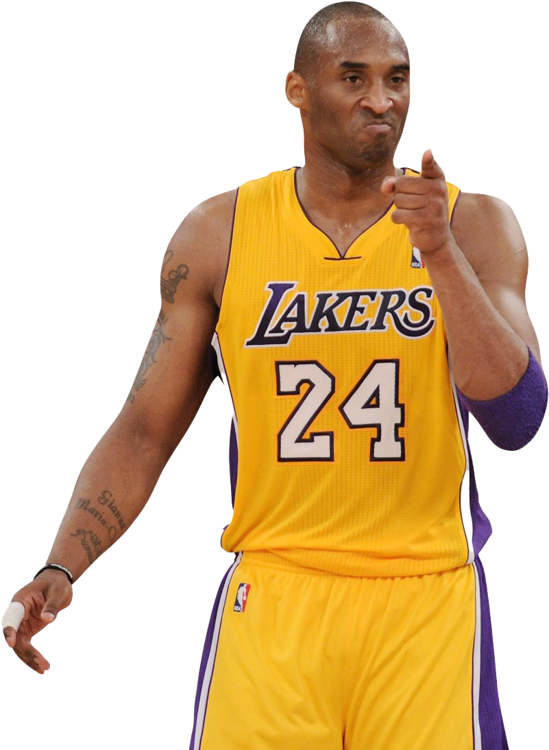Kobe Bryant Lakers24 Gesture PNG