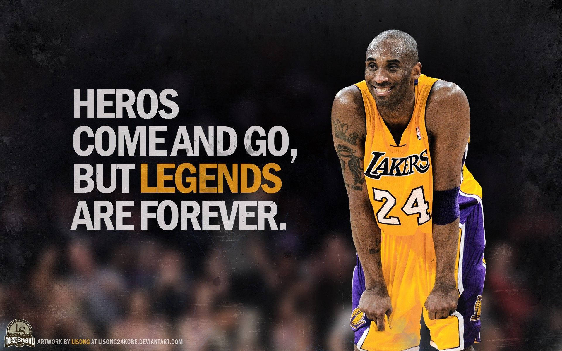 Download Kobe Bryant holds up his 5th championship. Wallpaper
