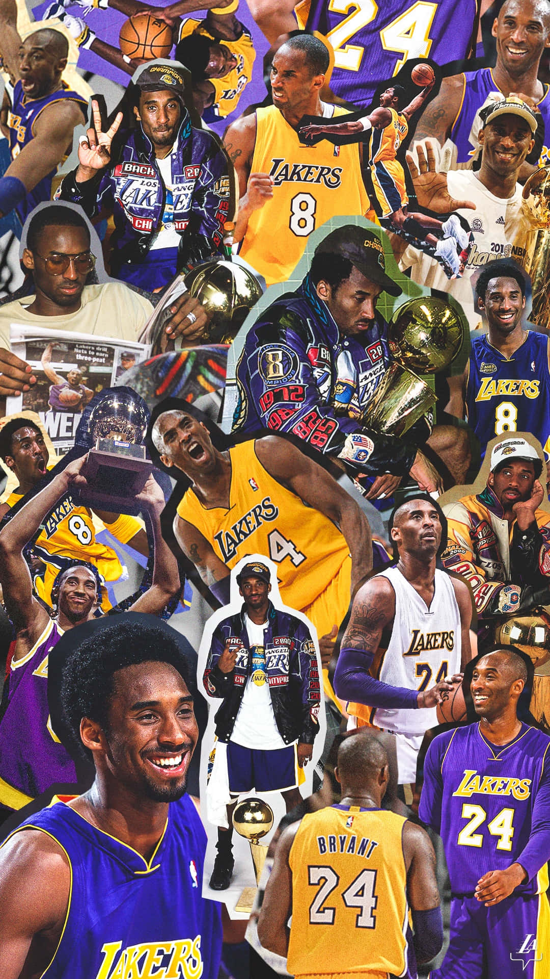 Kobe Bryant Phone Collage Wallpaper