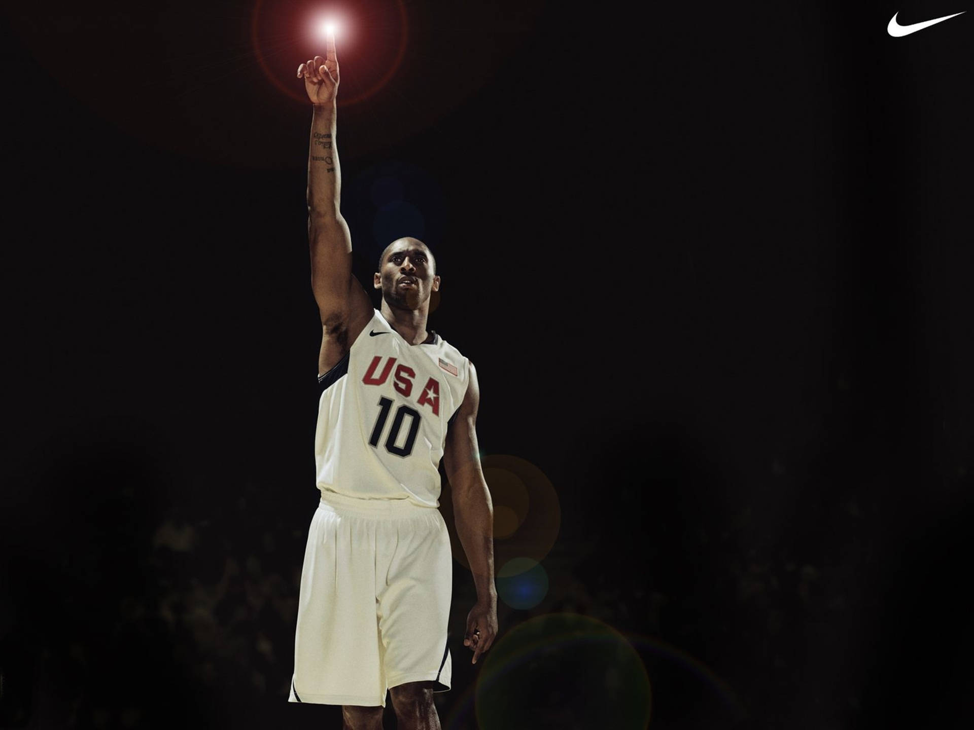 Kobe Bryant Touching A Red Light 4K Wallpaper