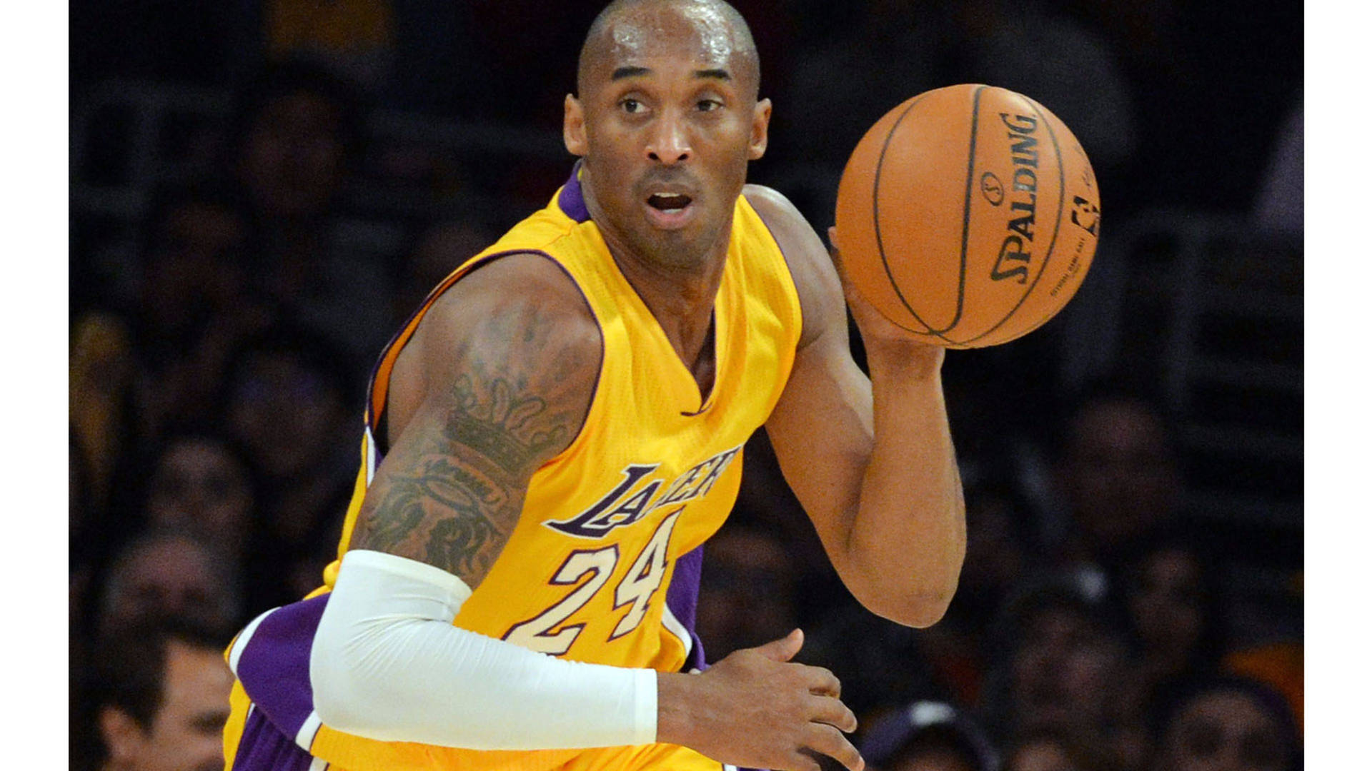 Kobe Bryant With A Ball 4K Wallpaper