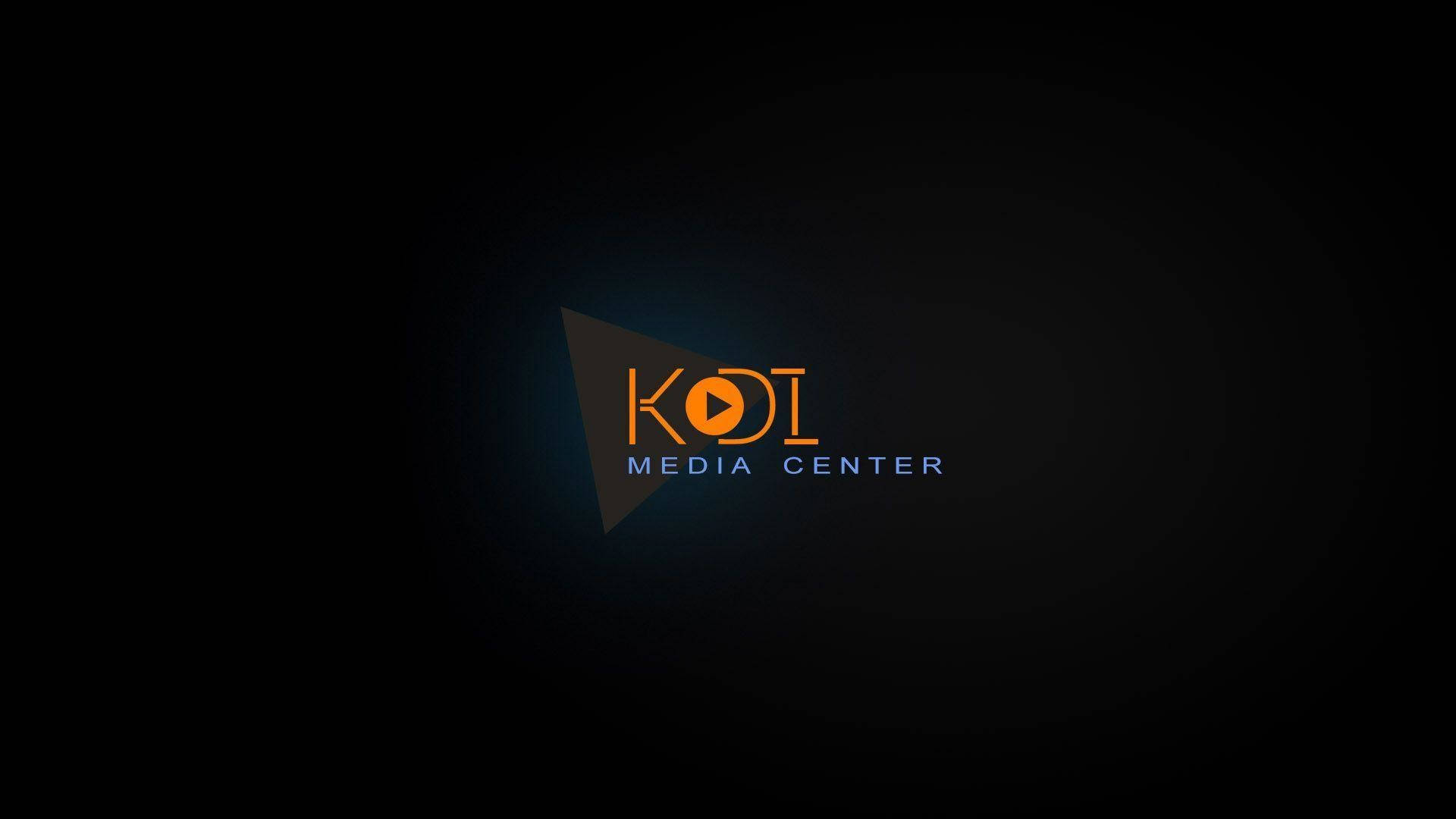 Kodi Logo On Black Background Wallpaper