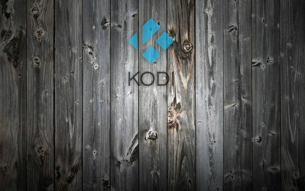Kodi Logo With Wooden Background Wallpaper