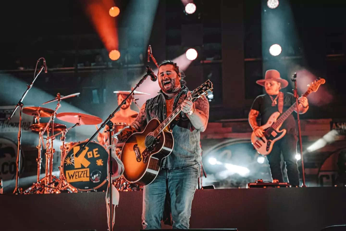 Download Koe Wetzel Live Concert Performance Wallpaper | Wallpapers.com