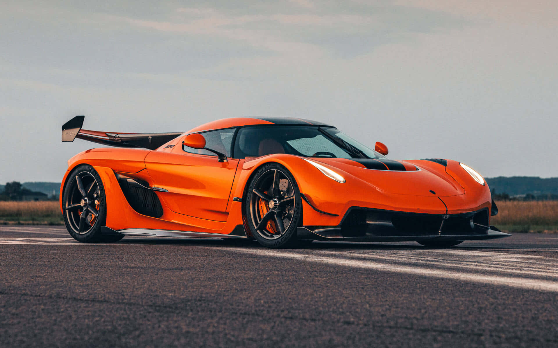 Koenigsegg Jesko Orange Supercar Wallpaper