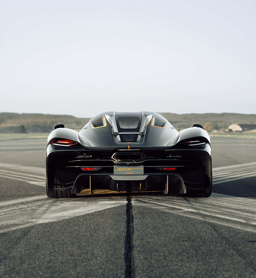 Koenigsegg Jesko Rear View On Track Wallpaper