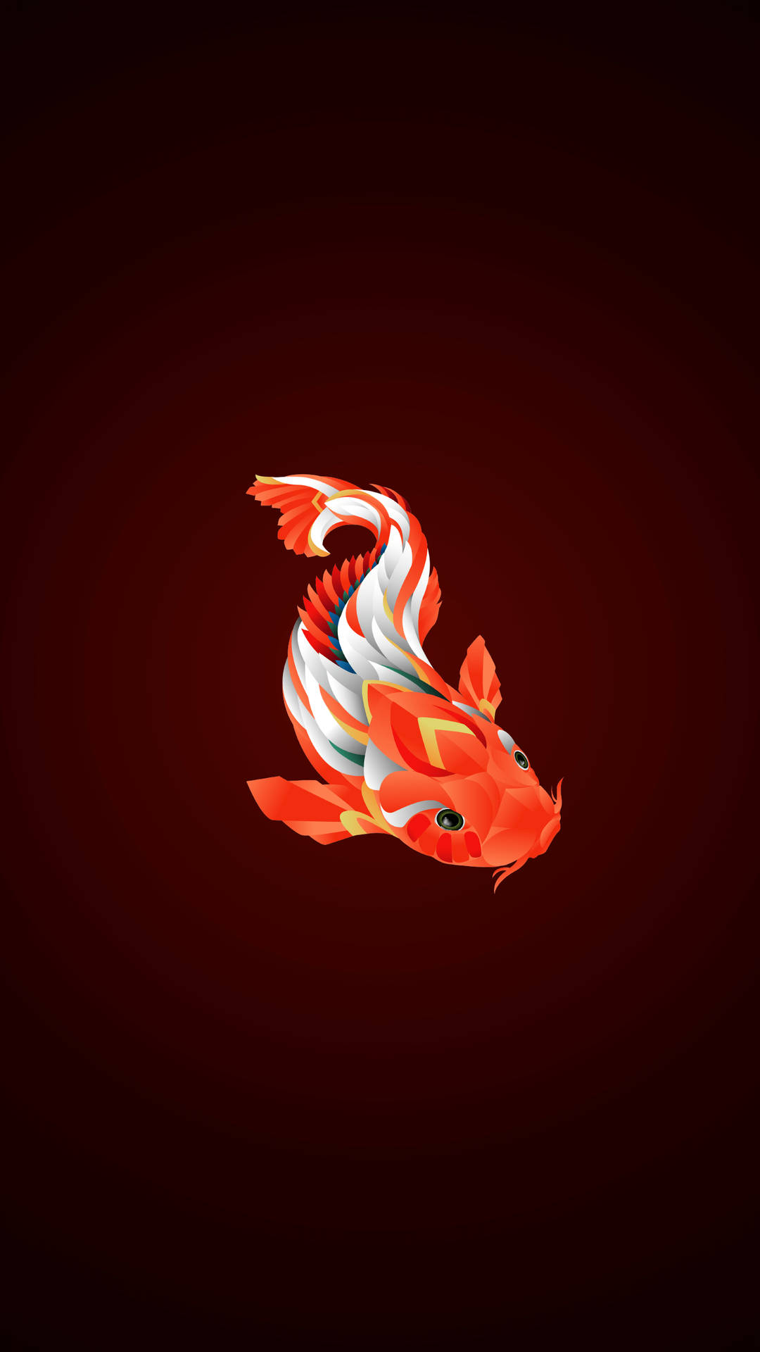 Koi Fish Digital Art Iphone Wallpaper
