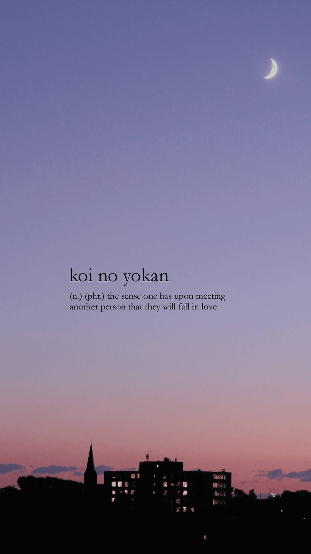 Koi No Yokan Aesthetic Words Background