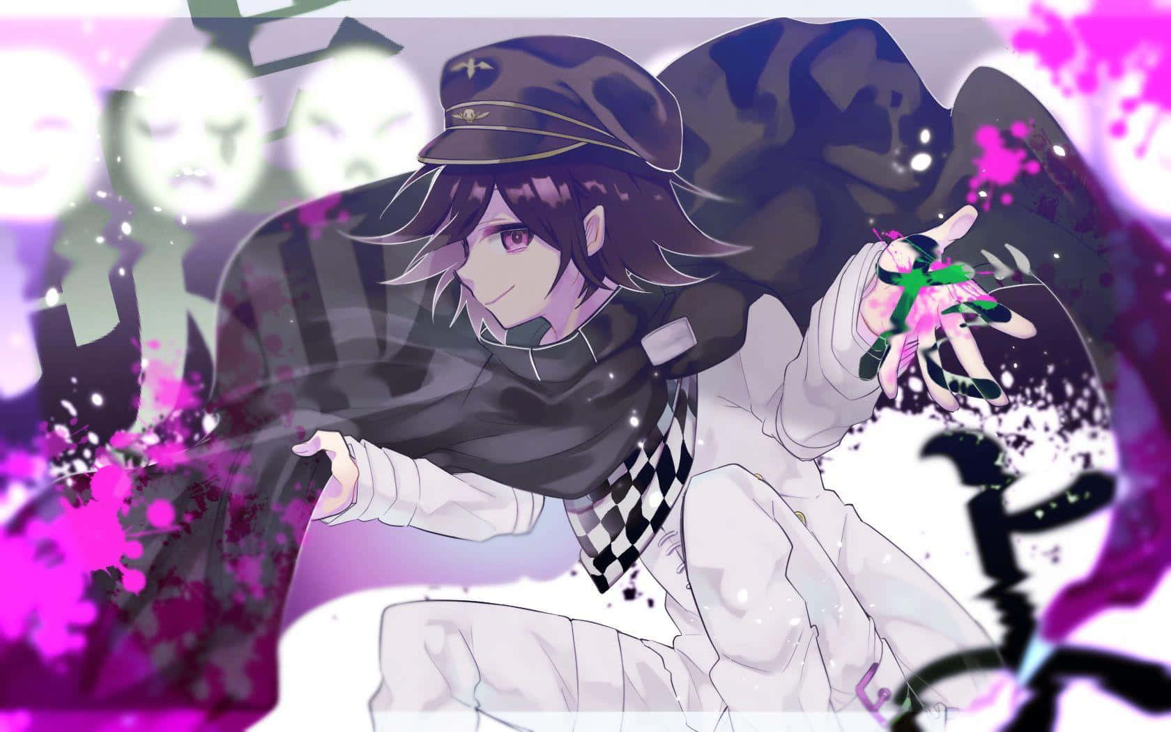 Lovely Purple Kokichi Ouma Anime Wallpaper