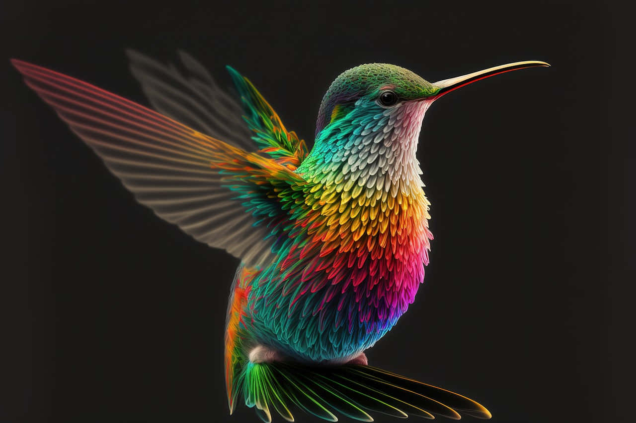 Billeder af kolibrier dekorerer baggrunden.