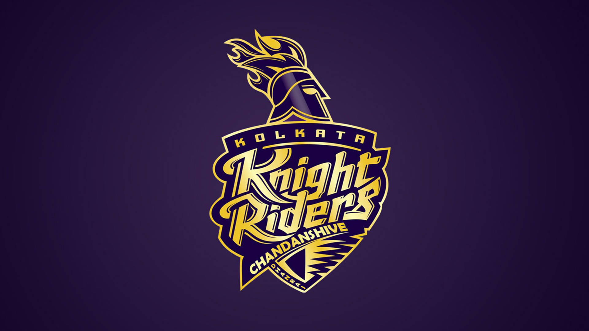 Kolkata Knight Riders Vignette Design Wallpaper