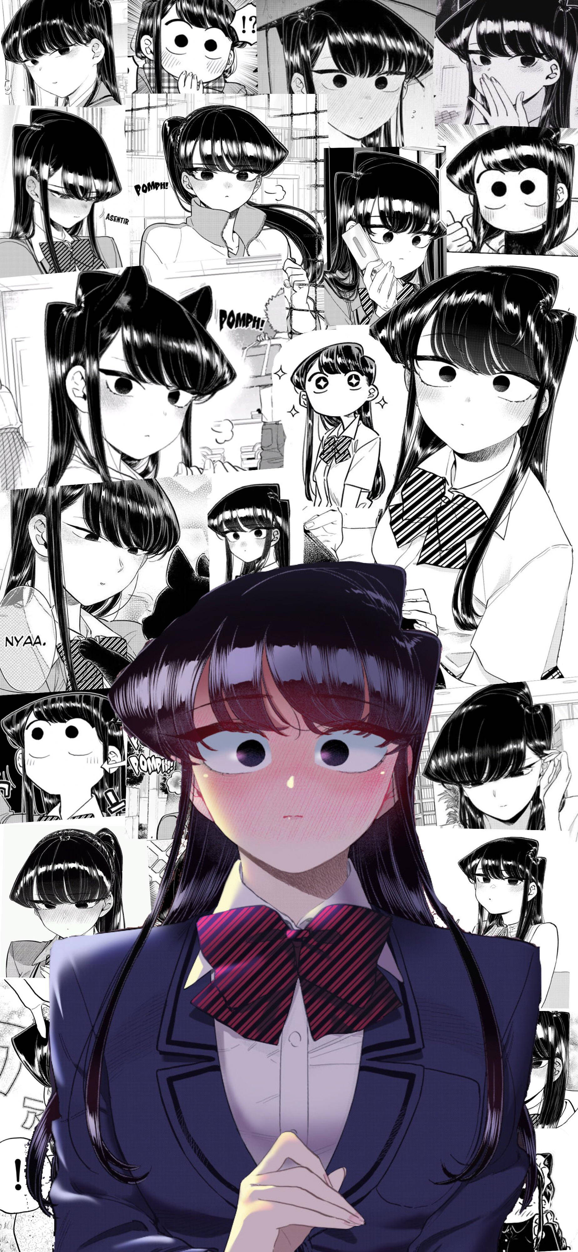 Komi San Comic Book Manga-karakterudtryks Desktop Tapet Wallpaper