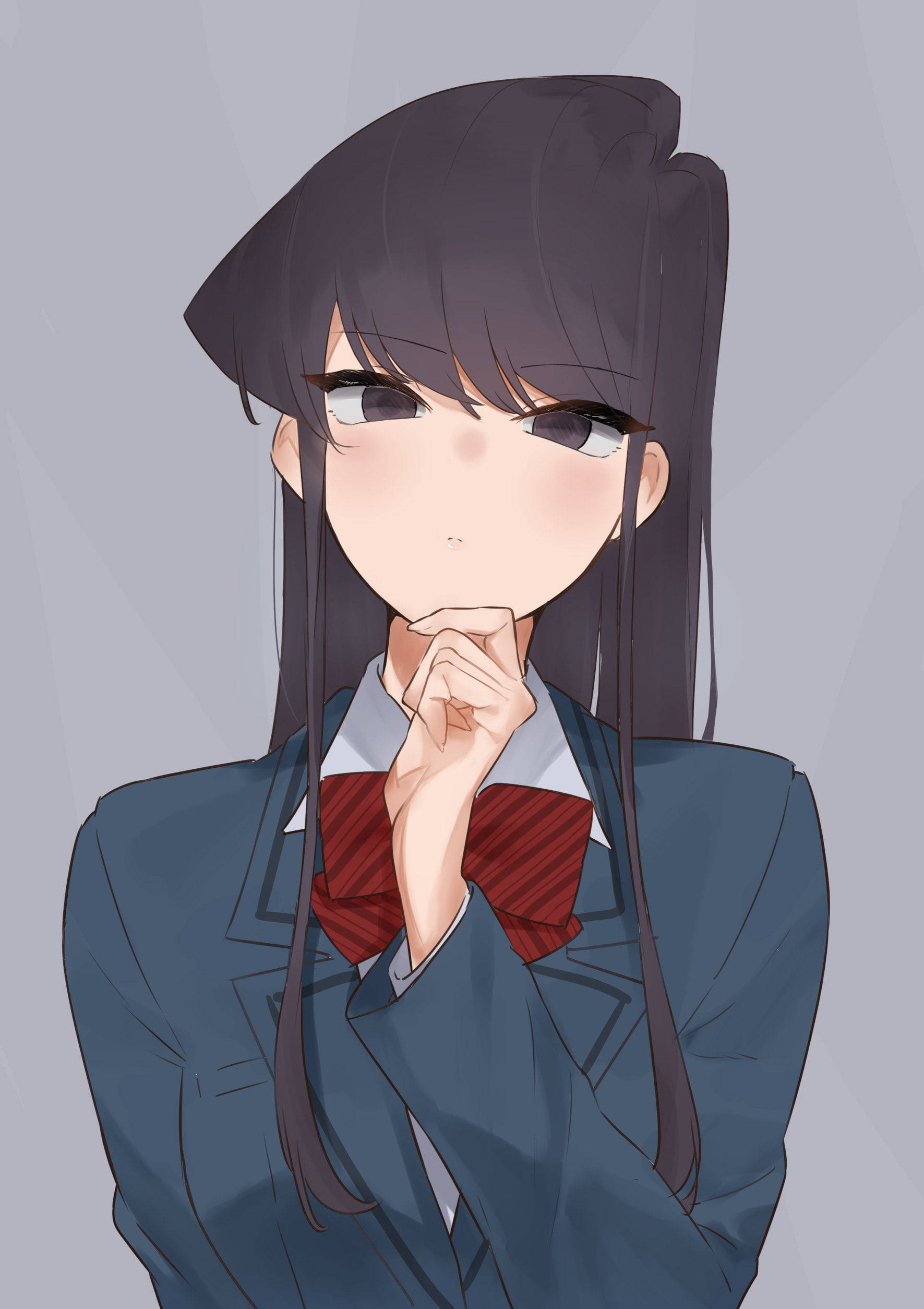 Komi San Quiet Schoolgirl Character Wallpaper