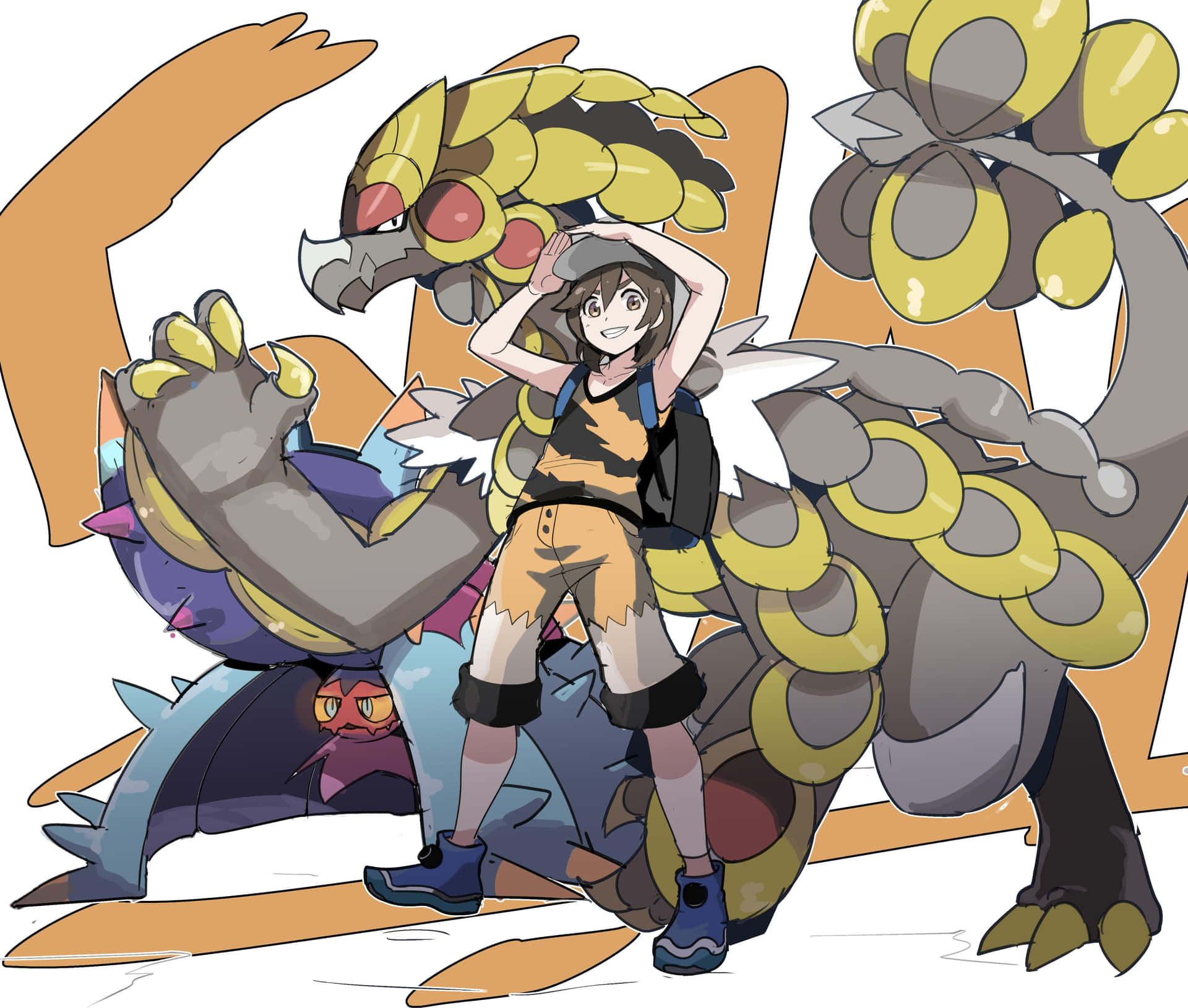 Kommo-o And A Trainer Wallpaper