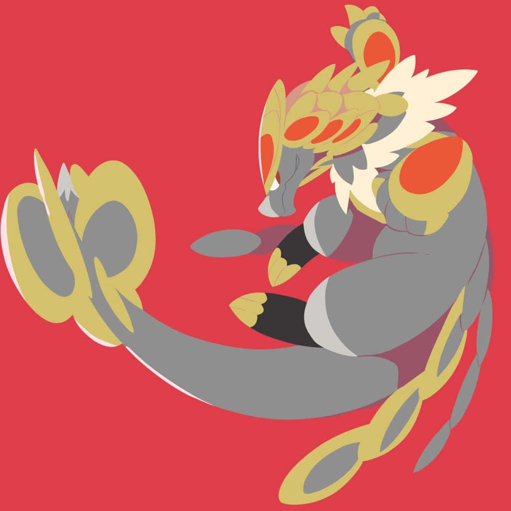 Kommo-o Red Background Wallpaper