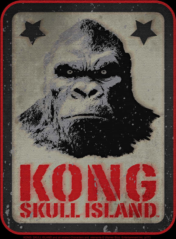 Kong Skull Island Vintage Poster PNG