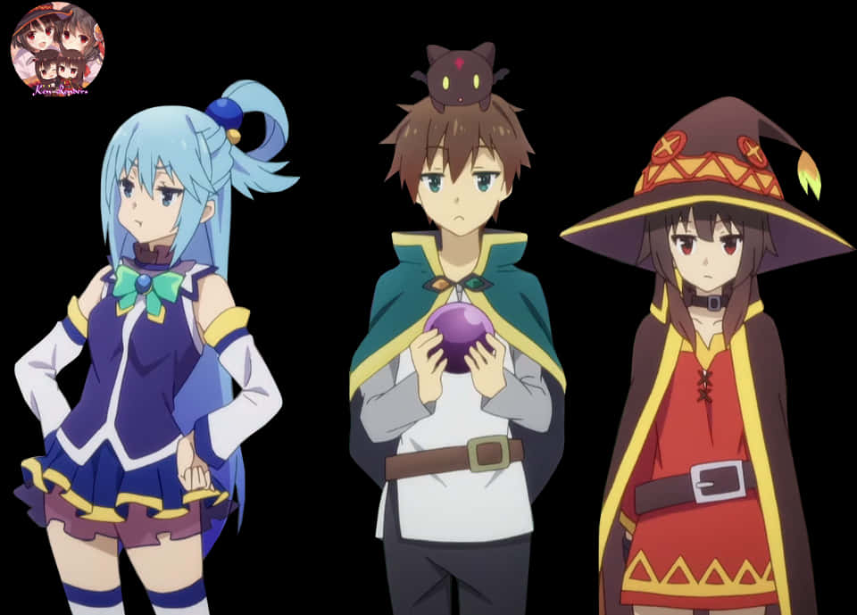 Kono Suba Characters Meguminand Party PNG