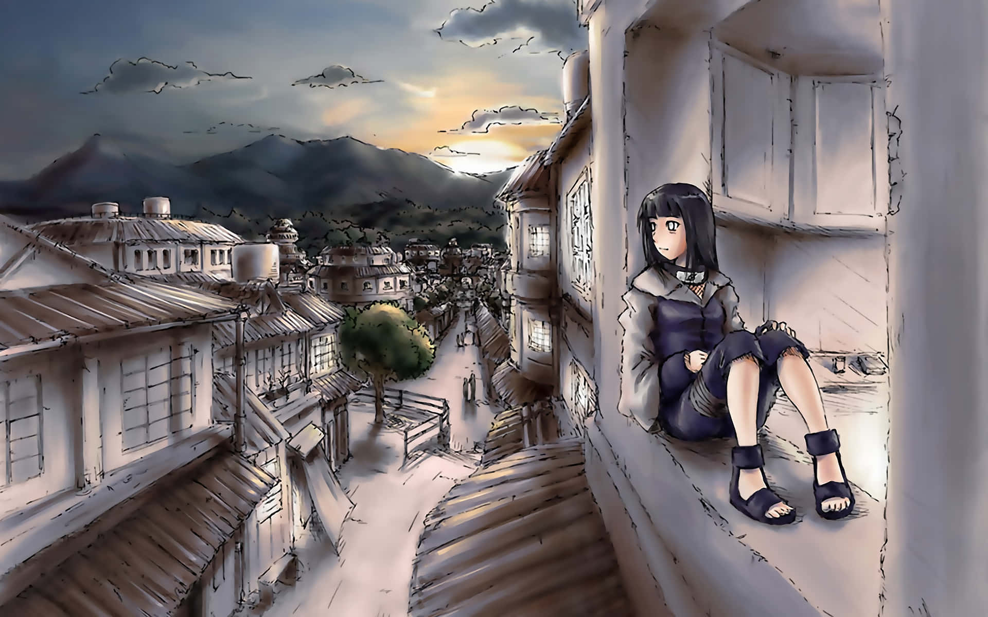 Naruto Series Hinata Hyuga Konoha Village Wallpaper