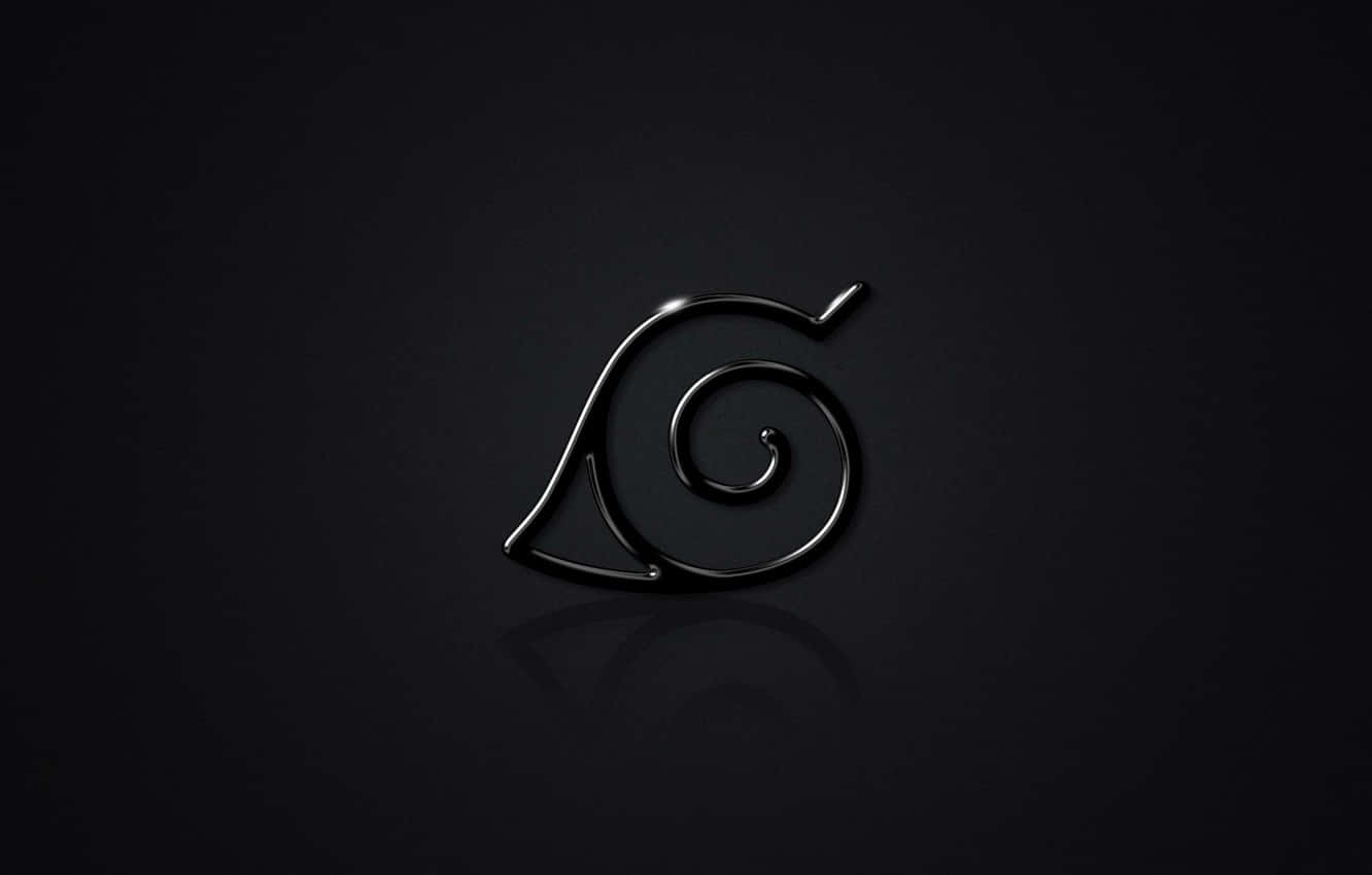 Unfondo Negro Con Un Logotipo En Espiral