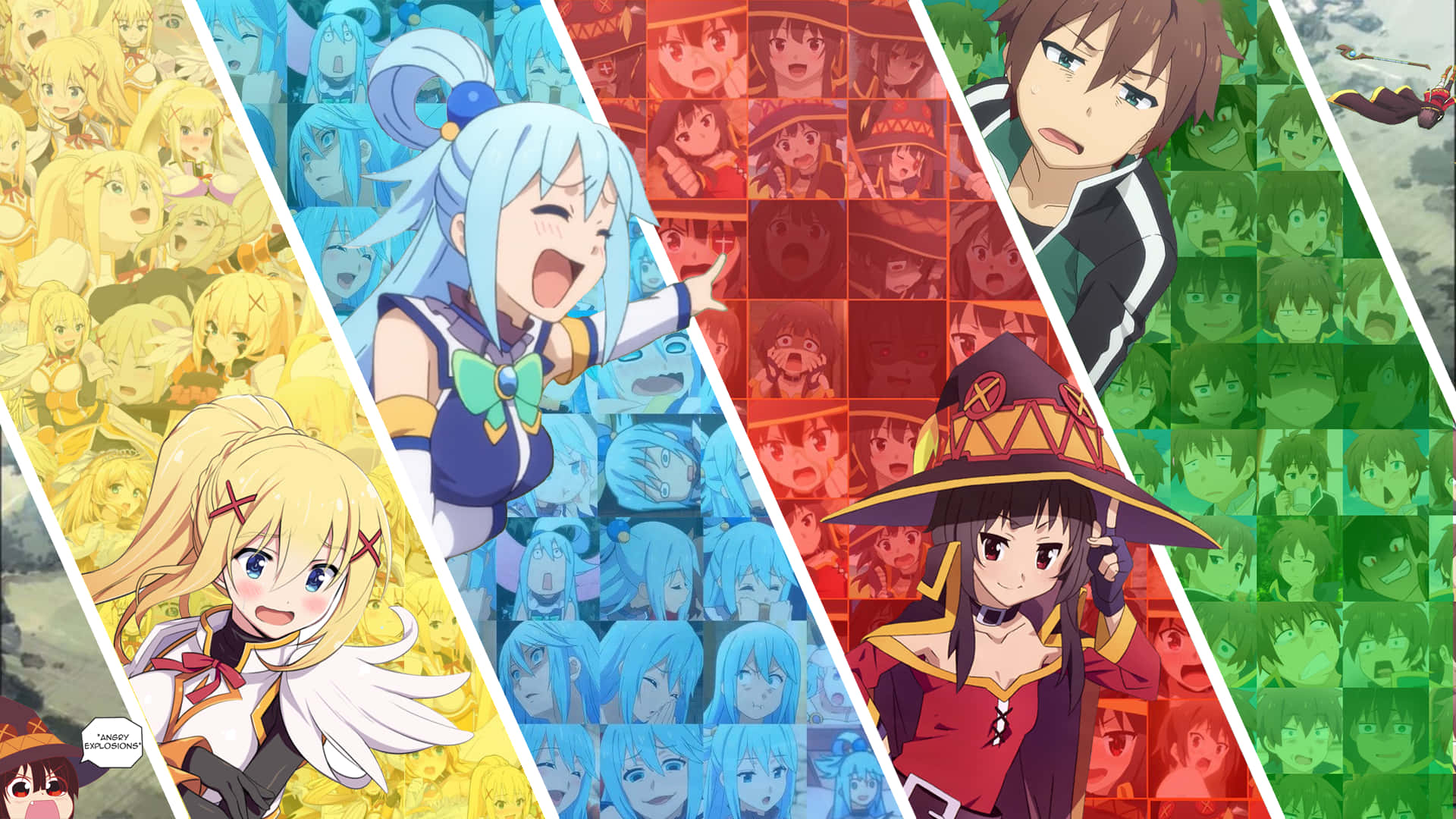 Welcome to the world of Adventure with the wittiest adventurers - Kazuma, Aqua, Megumin and Darkness
