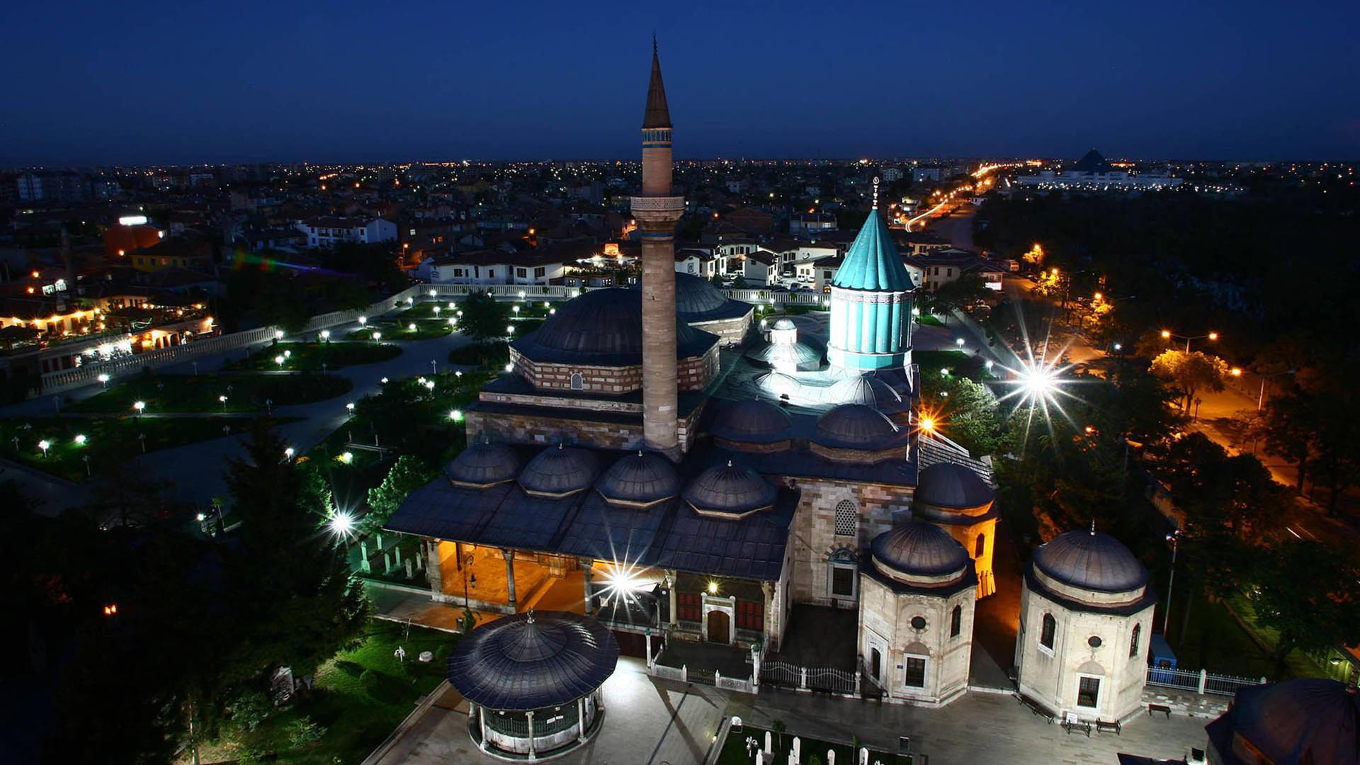 Konya Mevlana Museum At Night