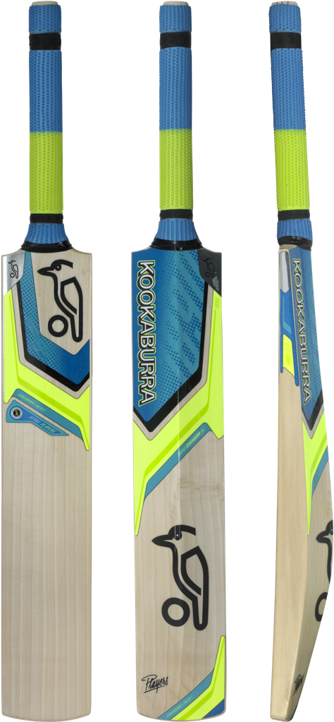 Kookaburra Cricket Bat Three Views PNG