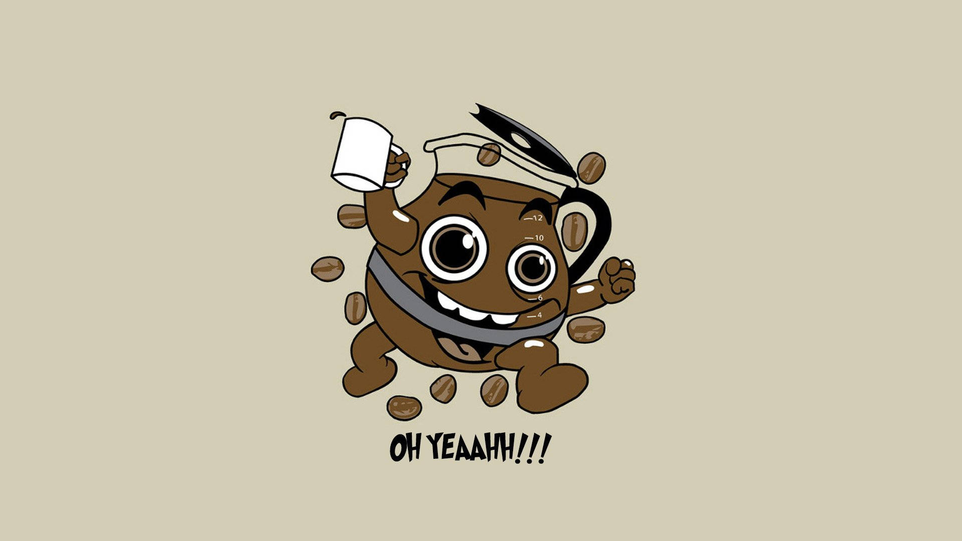 Kool Aid Man With Coffee Beans Wallpaper