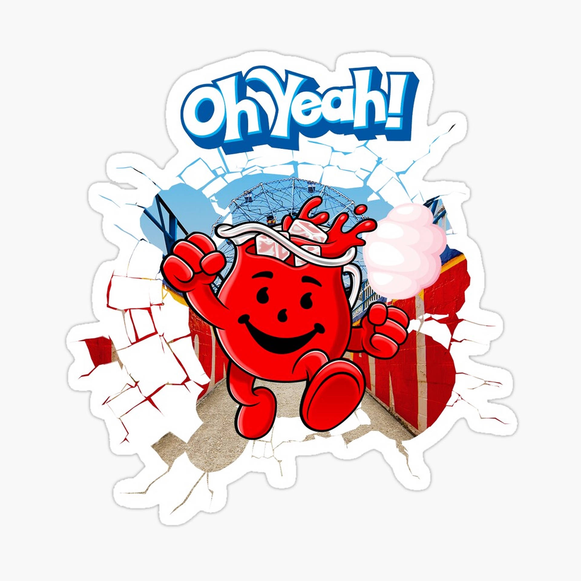 Kool Aid Man Med Cotton Candy Wallpaper