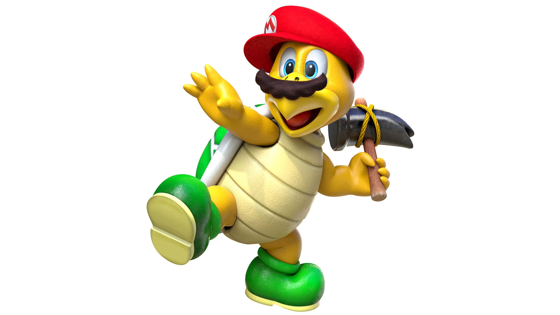 Colorful Koopa Troopa in action Wallpaper