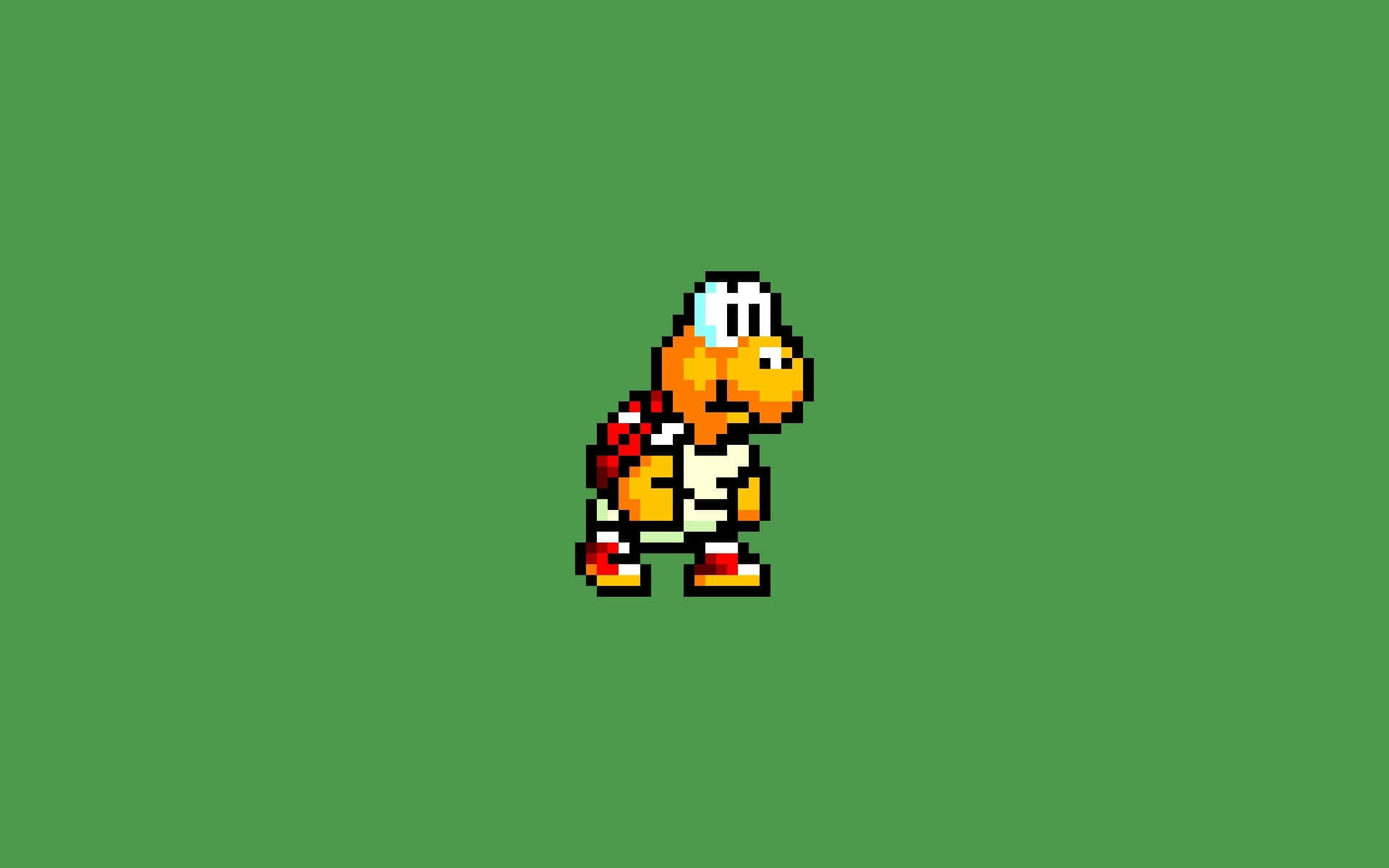 Colorful Koopa Troopa standing tall in the Super Mario Universe Wallpaper