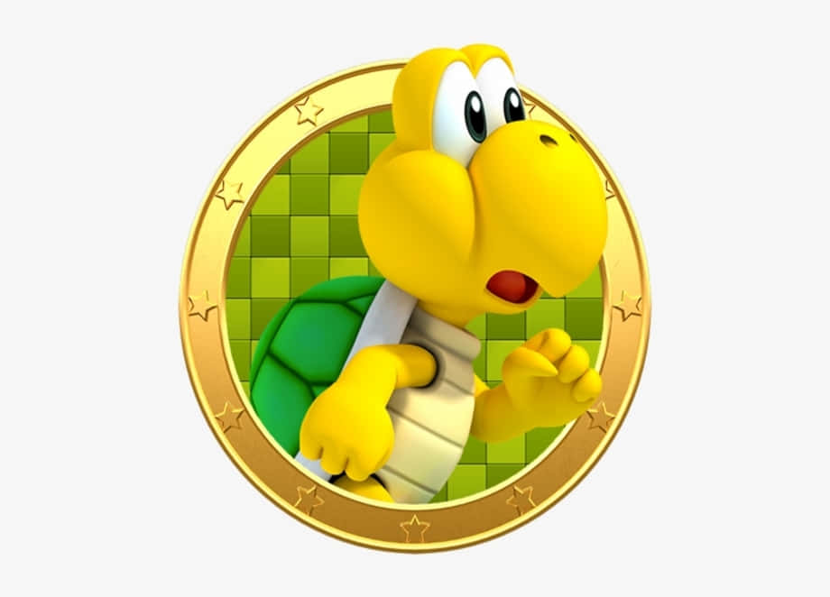 Koopa Troopa marching forward with focused determination Wallpaper