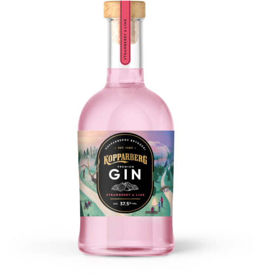 Kopparberg Strawberry Lime Gin Bottle PNG