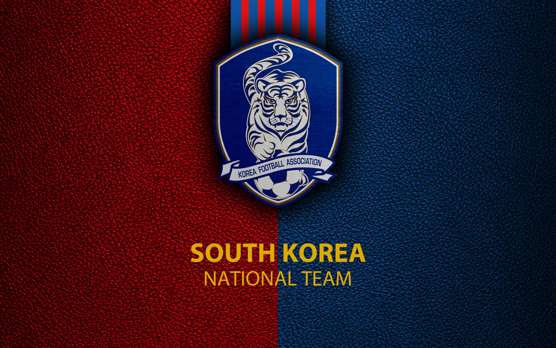 Korea Republic National Football Team Dark Blue Red Logo Wallpaper
