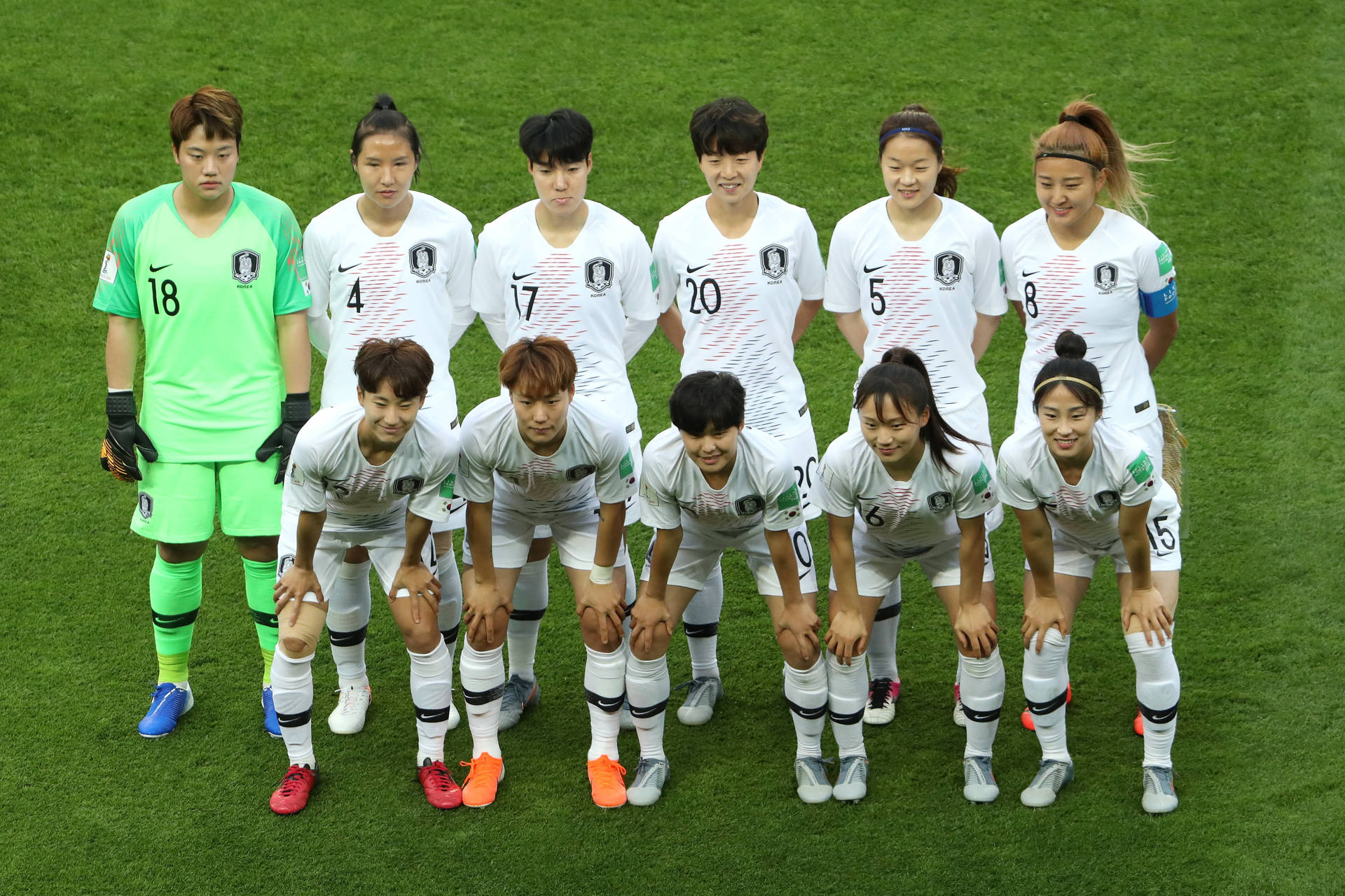 Korea Republikkens Nationale Fodbold Kvindeholds Tapet Wallpaper