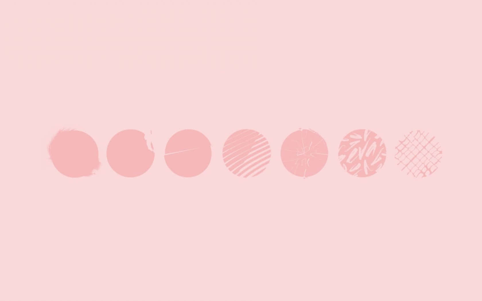 A Pink Background With A Few Different Shapes Wallpaper