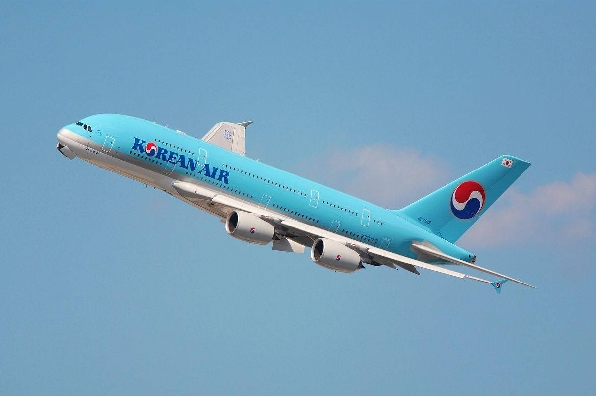 Koreanair Airbus A380 Would Be Translated Into Italian As: Korean Air Airbus A380 Sfondo