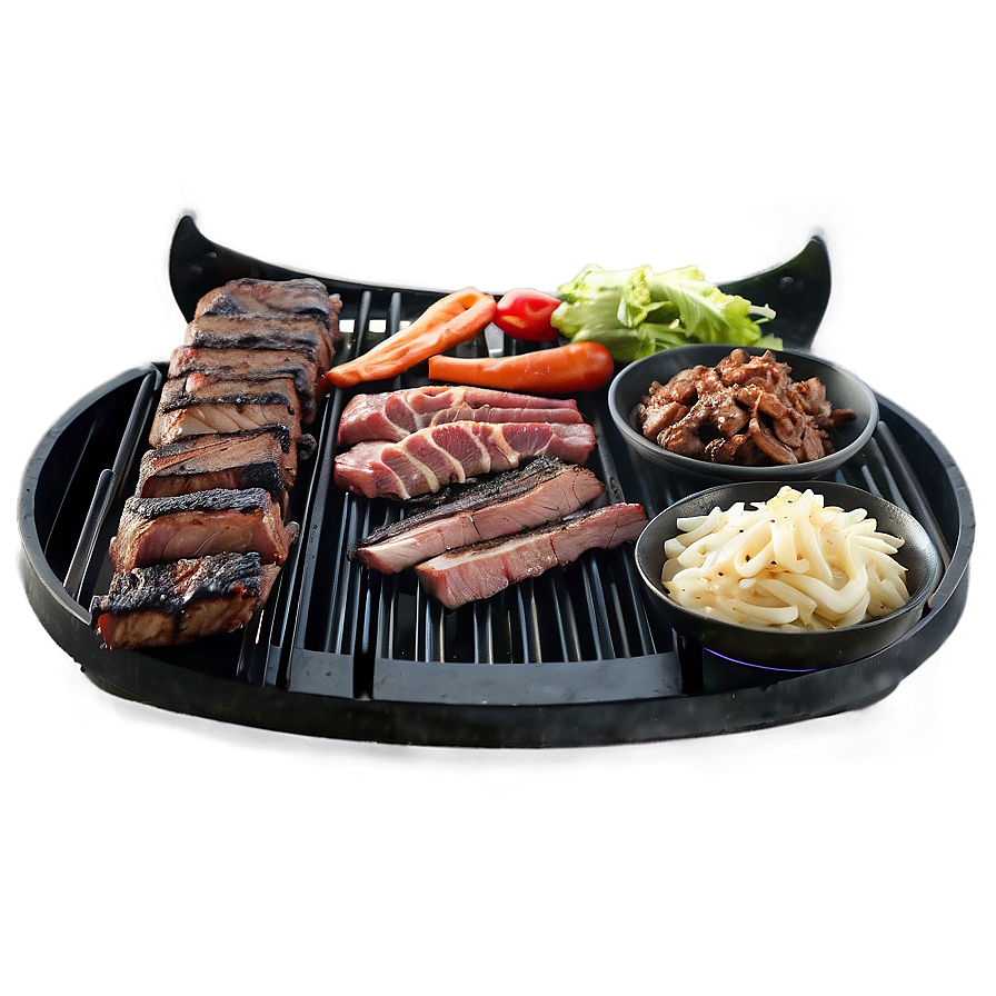 Korean Bbq Grill Table Setup Png 06242024 PNG