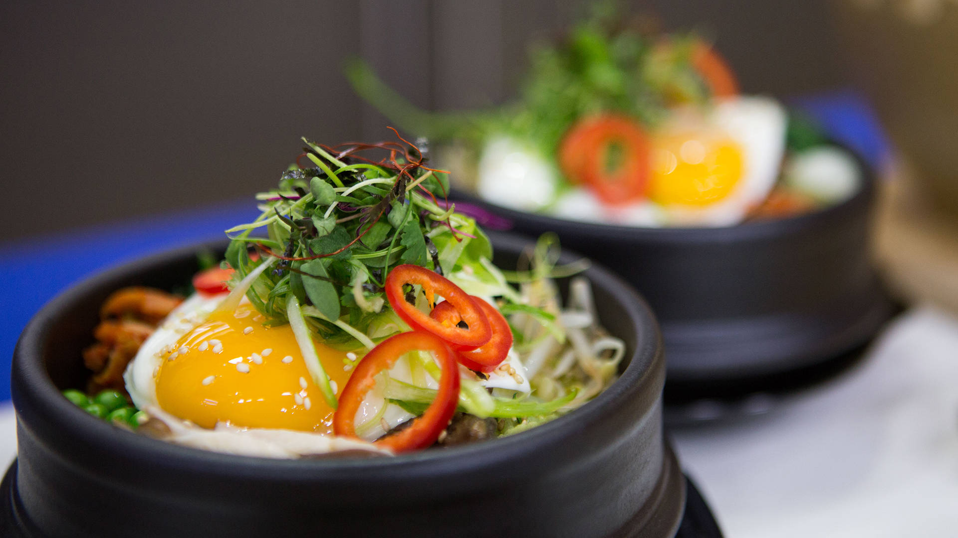 Korean Bibimbap With Peppers And Greens Picture