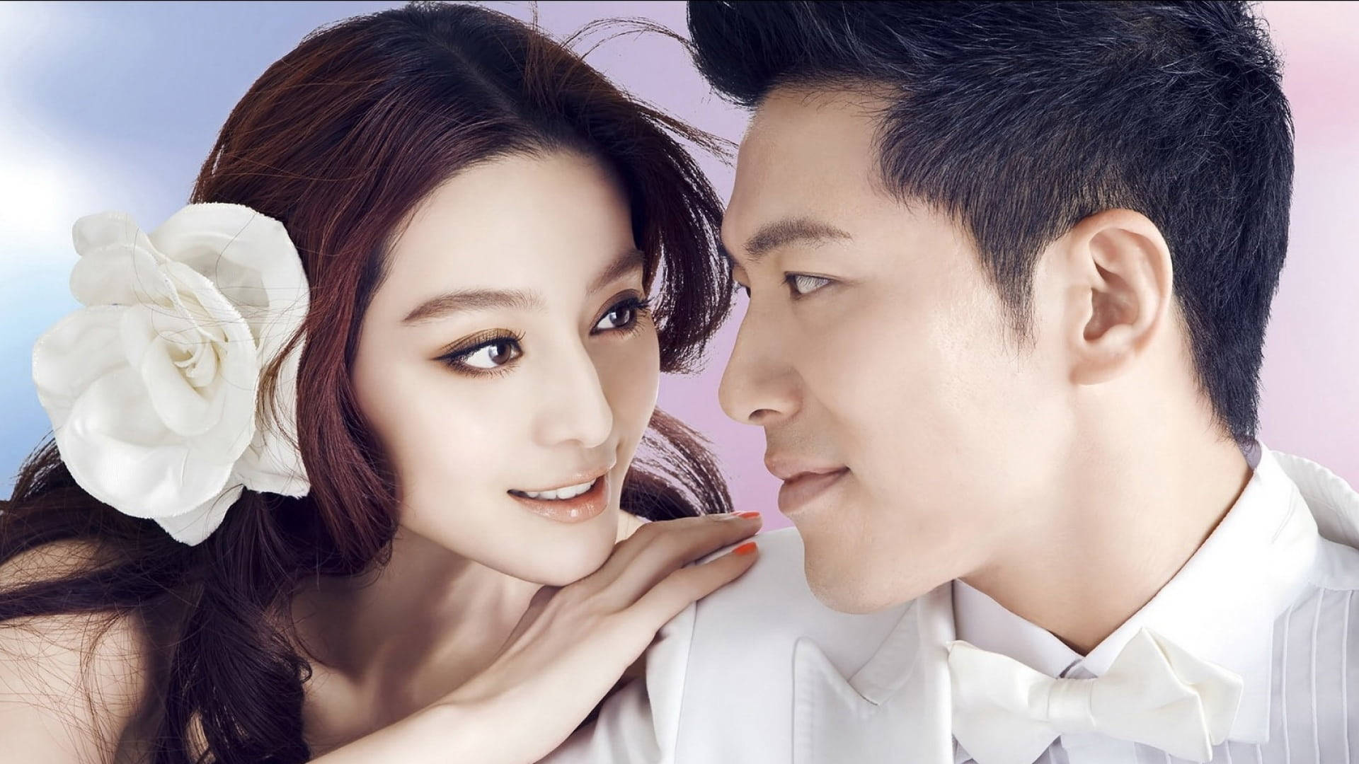 Korean Couple Close-Up Photo Wallpaper