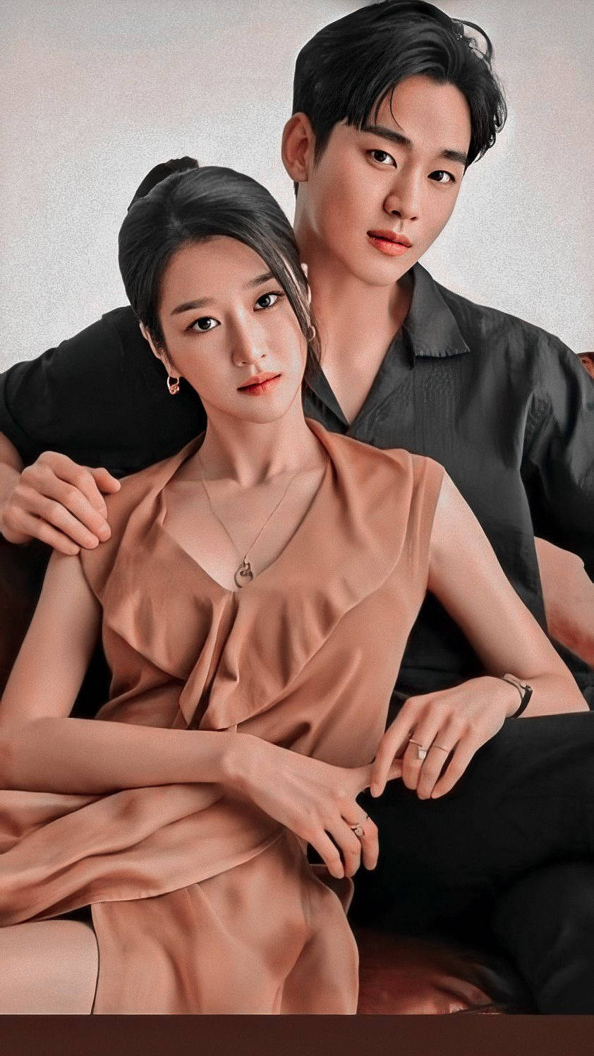 Korean Couple From A Drama Series Wallpaper