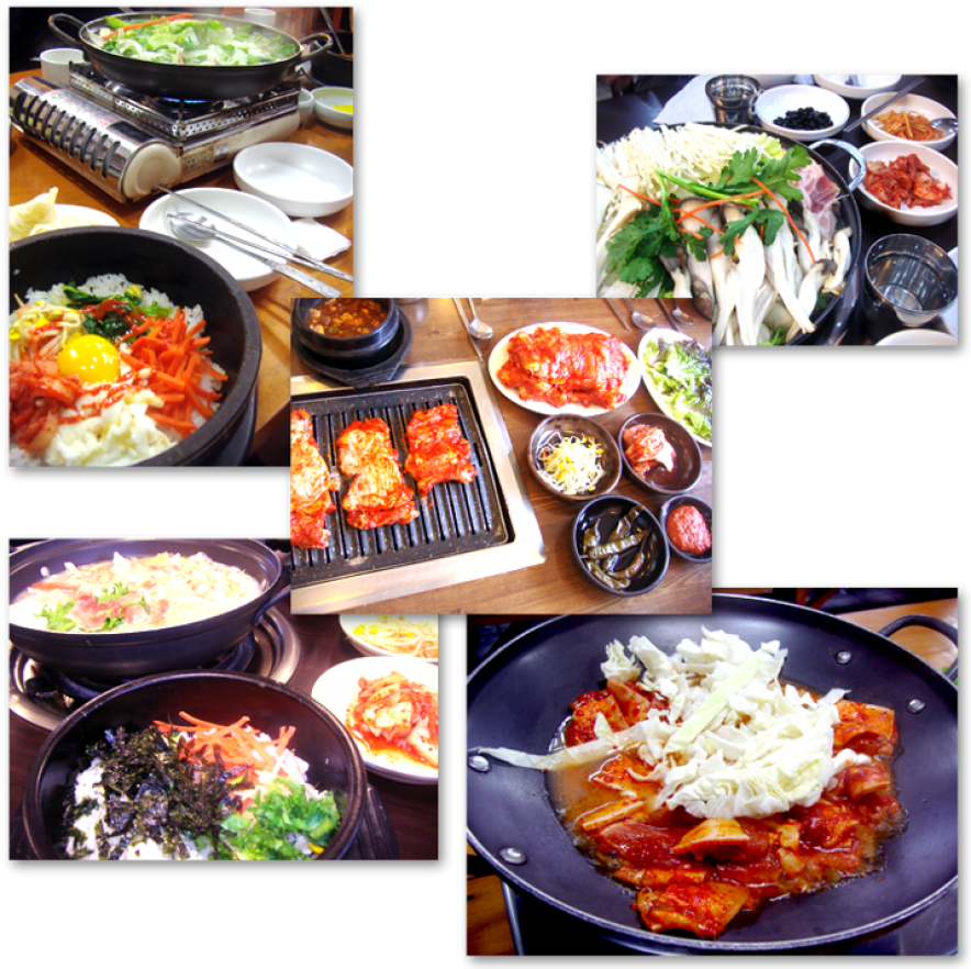 Korean Cuisine Collage PNG